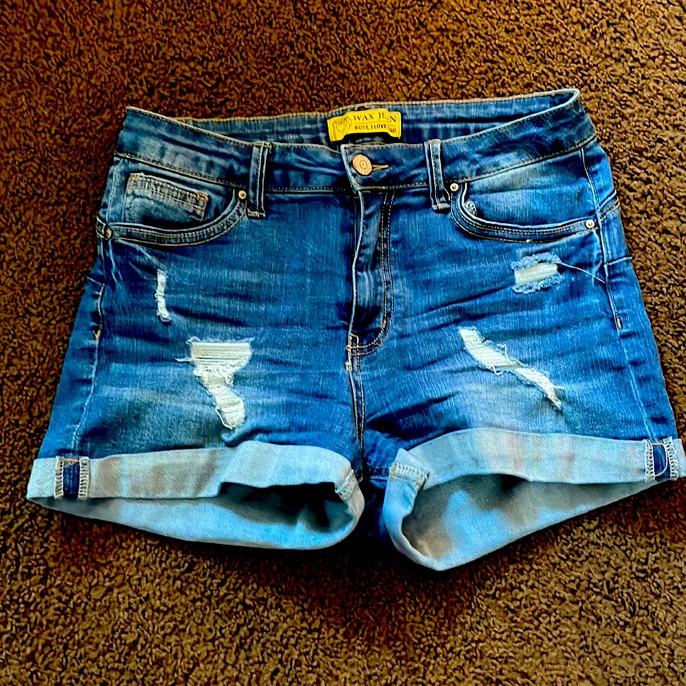 Wax Jeans Butt I Love You Jean Shorts